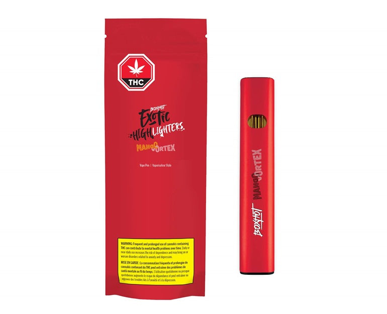BoxHot Highlighter Mango Vortex 1.0g Disposable Vape Pen Borealis Buds BoxHot Highlighter Mango Vortex 1.0g Disposable Vape Pen Borealis Buds