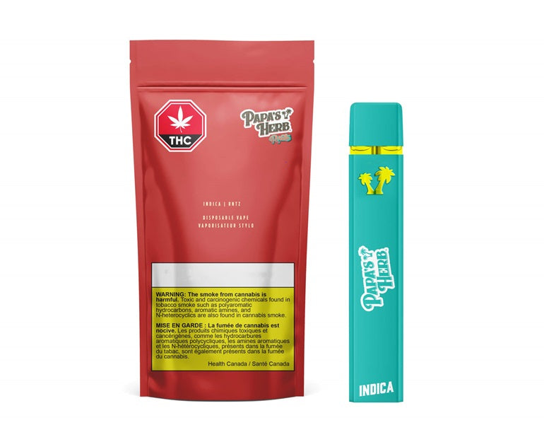 Papa's Herb Indica RNTZ 1.0g Disposable Vape Pen Borealis Buds Papa's Herb Indica RNTZ 1.0g Disposable Vape Pen Borealis Buds