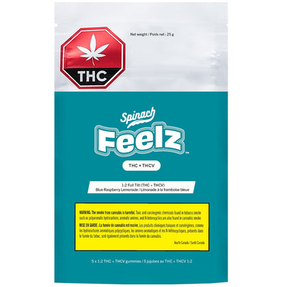 Spinach Feelz Blue Rasp Lemonade THC10:THCV20 5 x 5g Soft Chews