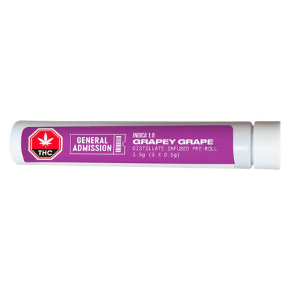 General Admission Grapey Grape 3 x 0.5g Distillate Infused Pre-Rolls