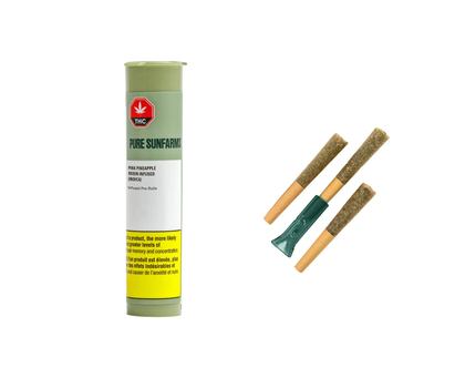 Pure Sunfarms Pink Pineapple 3 x 0.5g Rosin Infused Pre-Rolls
