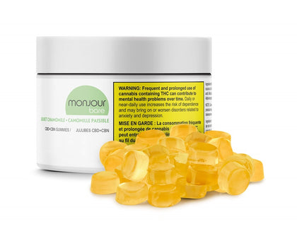 Monjour Bare Chamomile and Pomegranate CBD25:CBN5 50 x 4.5g Soft Chews