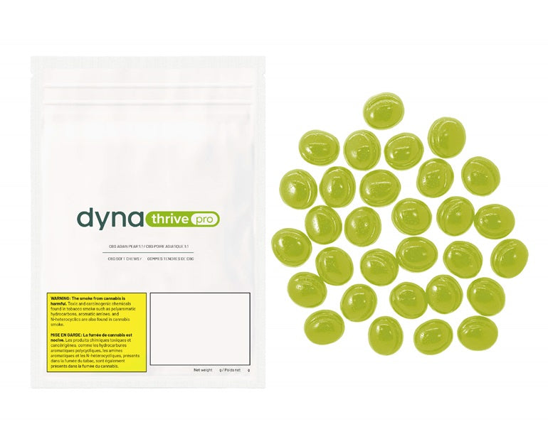 DynaThrivePro CBG Asian Pear Soft Chews 10 mg CBG : 10mg CBD 30 x 4.6g