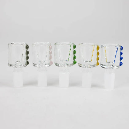 Male Joint Double Glass Bowl