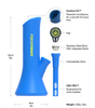 Piece Maker Kali Go! 8.5" Silicone Beaker with Attached Kap Lid -Various Colours