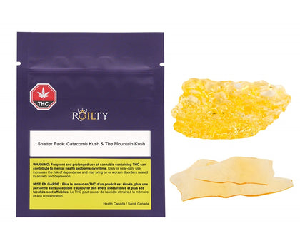 Roilty Shatter Pack: Catacomb Kush 0.5g & The Mountain Kush 0.5g Shatter