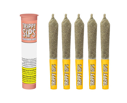 Trippy Sips Peach High-Alive 5 x 0.5g Infused Pre-Rolls