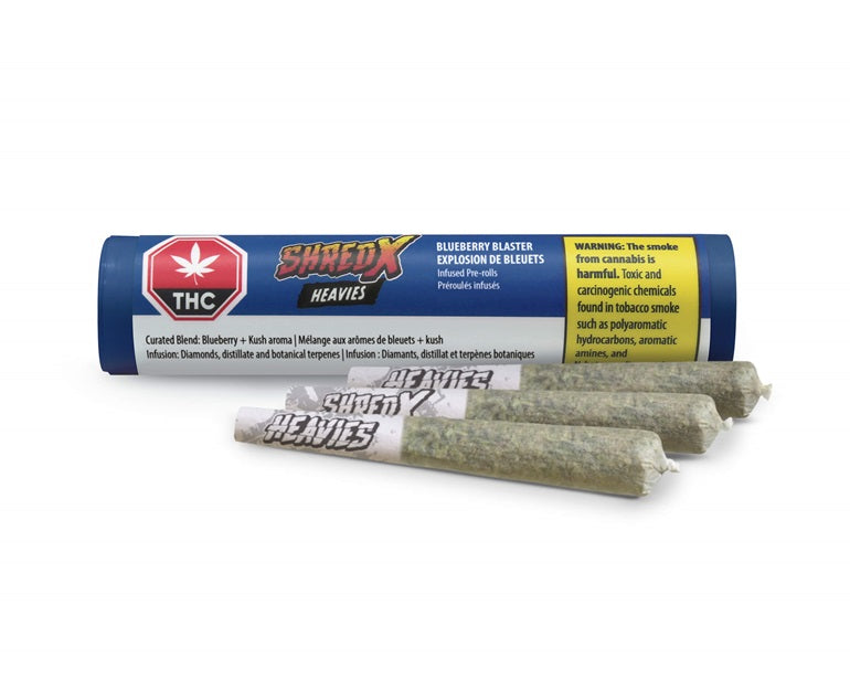 SHRED X Blueberry Blaster Heavies 3 x 0.5g Infused Pre-Rolls