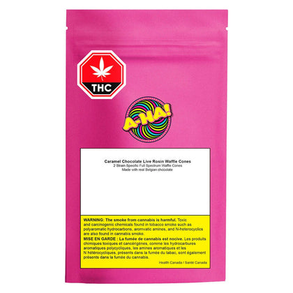 A-Ha! Caramel Chocolate Live Rosin Waffle Cones (Full spectrum) 2x5mg