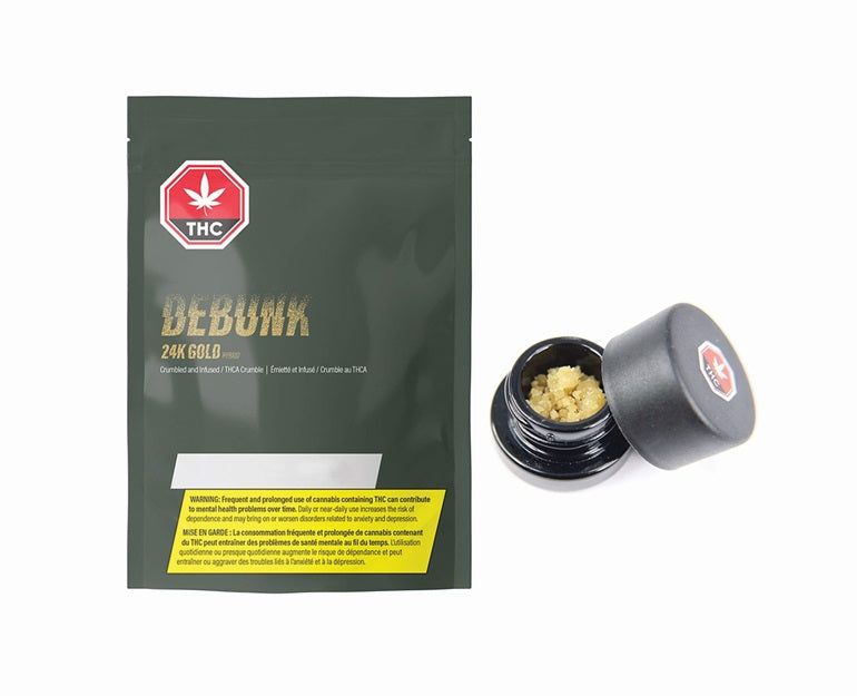 Debunk Refillable Debunk 24K Gold 1g Infused Crumble – Borealis Buds