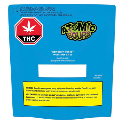 XMG Atomic Sours Very Berry Rocket 1x5.8g soft chew