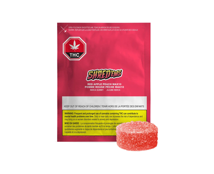 Shred'ems Red Apple Peach Indica MAX10 1x 4.5g THC Soft Chew
