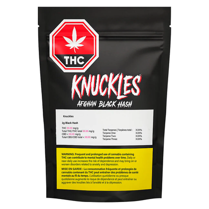 Knuckles Afghan Black 2g Hash