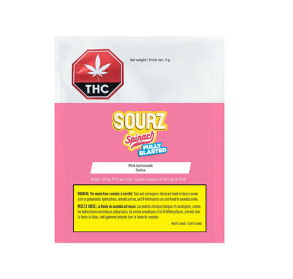 Spinach Sourz Fully Blasted Pink Lemonade 1 x 5g Soft Chew