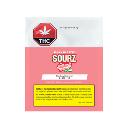 Spinach Sourz Fully Blasted 1 Strawberry Watermelon 1:1 CBG:THC Soft Chew
