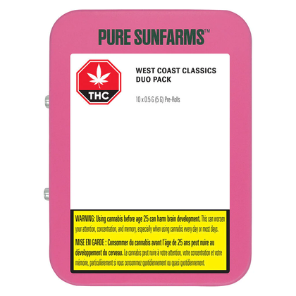 Pure Sunfarms West Coast Classics Duo Pack 10 x 0.5g Pre-Rolls