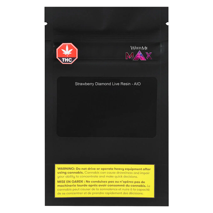 Weed Me Max Strawberry Cough Diamond Live Resin 1g Disposable Vape