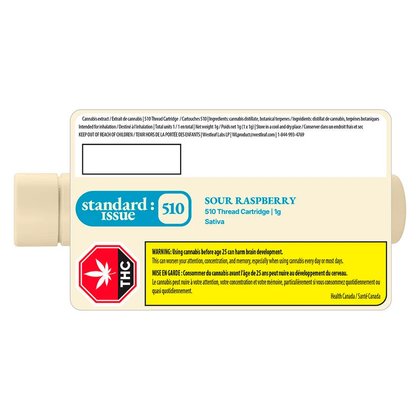 Standard Issue Sour Raspberry 1g Vape Cartridge
