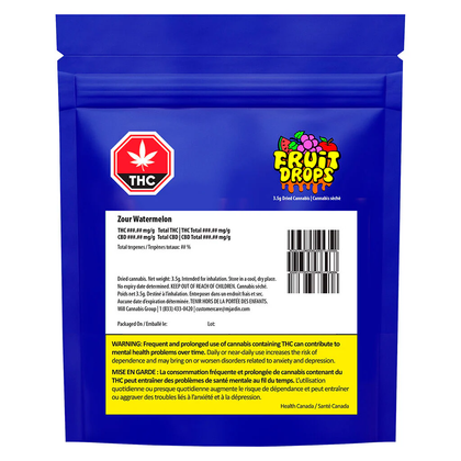 Fruit Drops Zour Watermelon 3.5g Dried Flower
