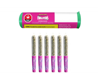 Rizzlers Watermelon Razzler 6 x 0.5g Distillate Infused Pre-Rolls