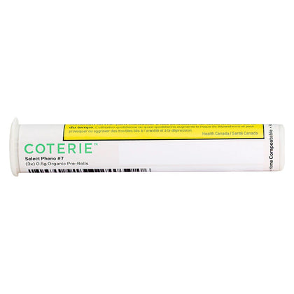 Coterie Select Pheno #7  3 x 0.5g Pre-Rolls