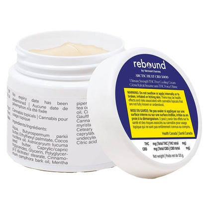 Rebound Arctic Heat CBD 5000 Ultimate Strength THC Free Cooling Cream 120g Cream