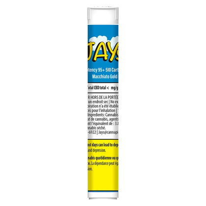 Jays Macchiato Gold 0.95g Prefilled Vape Cartridge