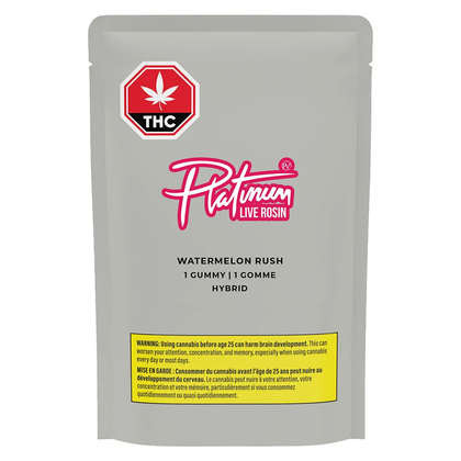 Platinum Watermelon Rush Live Rosin Gummy 1x10mg