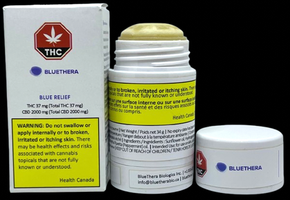 BlueThera Blue Relief CBD : THC / 54:1 (Full Spectrum Distillate) 34g Stick