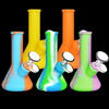 Silicone Beaker Travel Water Pipe 5" 14mm F - Colors Vary