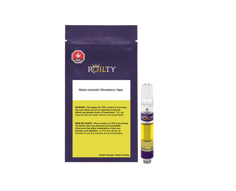 Vape Dramatic Roilty Melon-dramatic Strawberry 1.0 g Prefilled Vape Cartridge ...