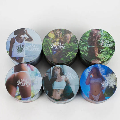 4 Layes 63mm Ganja Girls assorted Design Metal Grinder