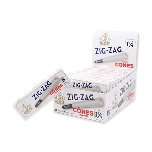 Zig-Zag - White Pre-Rolled Cones 1.25"
