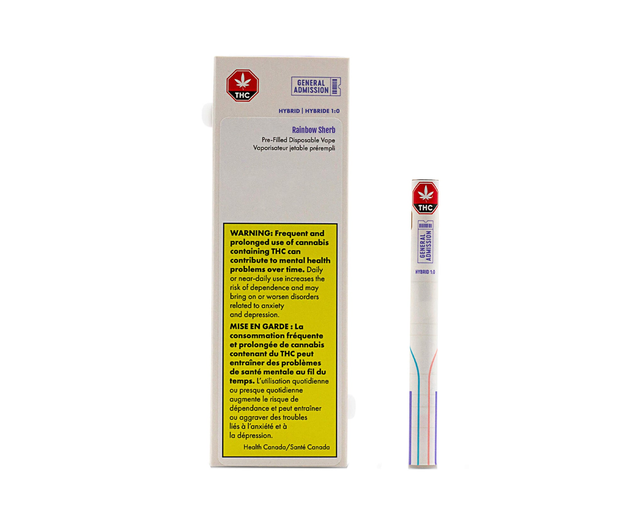 General Admission Rainbow Sherb 0.3g Disposable Vape Pen