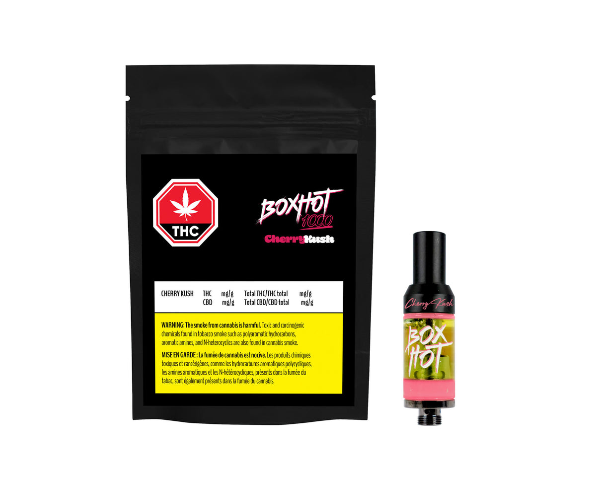 BoxHot Cherry Kush 1.2g Prefilled Vape Cartridge Borealis Buds