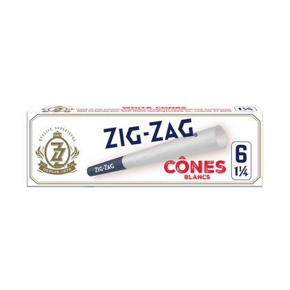 Zig Zag Pre-Rolled Cones White 1 1/4