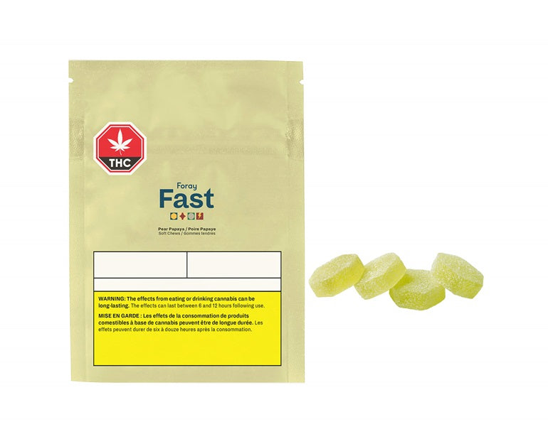 Foray Fast Pear Papaya Soft Chews 4 x 5g