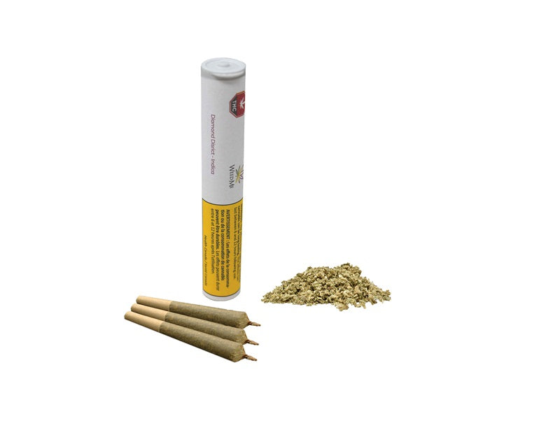 Weed Me Diamond District Indica 3 x 0.5g Infused Pre-Rolls