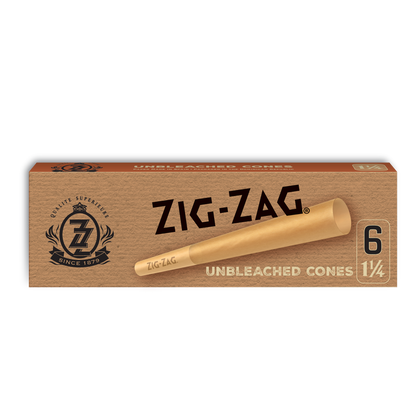 Zig Zag Pre-Rolled Cones Unbleached 1 1/4