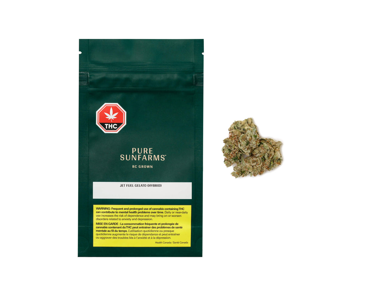 Pure Sunfarms Jet Fuel Gelato 28g Dried Flower – Borealis Buds