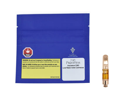 High Priestess Aquarius Live Resin CBD 1.0g Prefilled Vape Cartridge