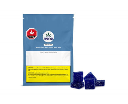 Wana CBN Midnight Berry Indica Soft Chews 5 x 4.5g