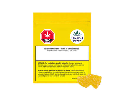 Wana Quick Lemon Cream Hybrid Soft Chews 2 x 4.5g