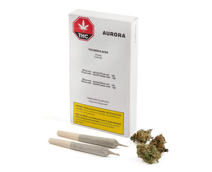 Aurora Aces Indica Prerolls, 5 x 0.5g Pre-Rolls