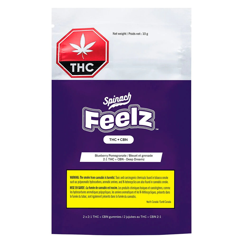 Spinach Feelz Deep Dreamz THC+CBN 2 x 5g Soft Chews